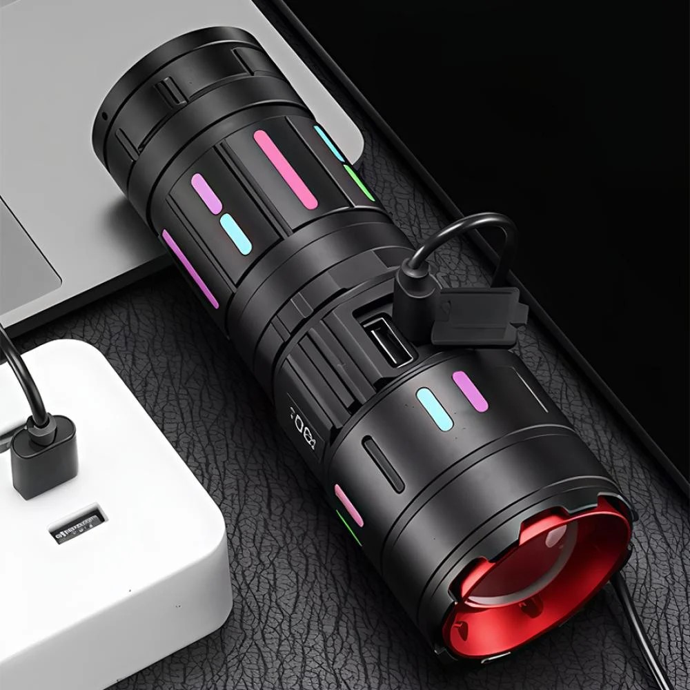 RD ( T409 ) ( HR-10 ) LED USB كشاف شحن ابعاد #CN